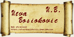 Utva Bosioković vizit kartica